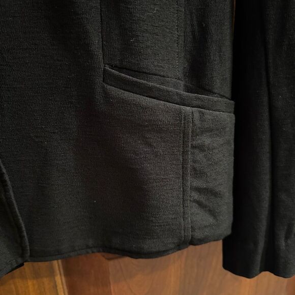 Eileen Fisher One Button Viscose Blend Washable Blazer Black S / P - Picture 5 of 11